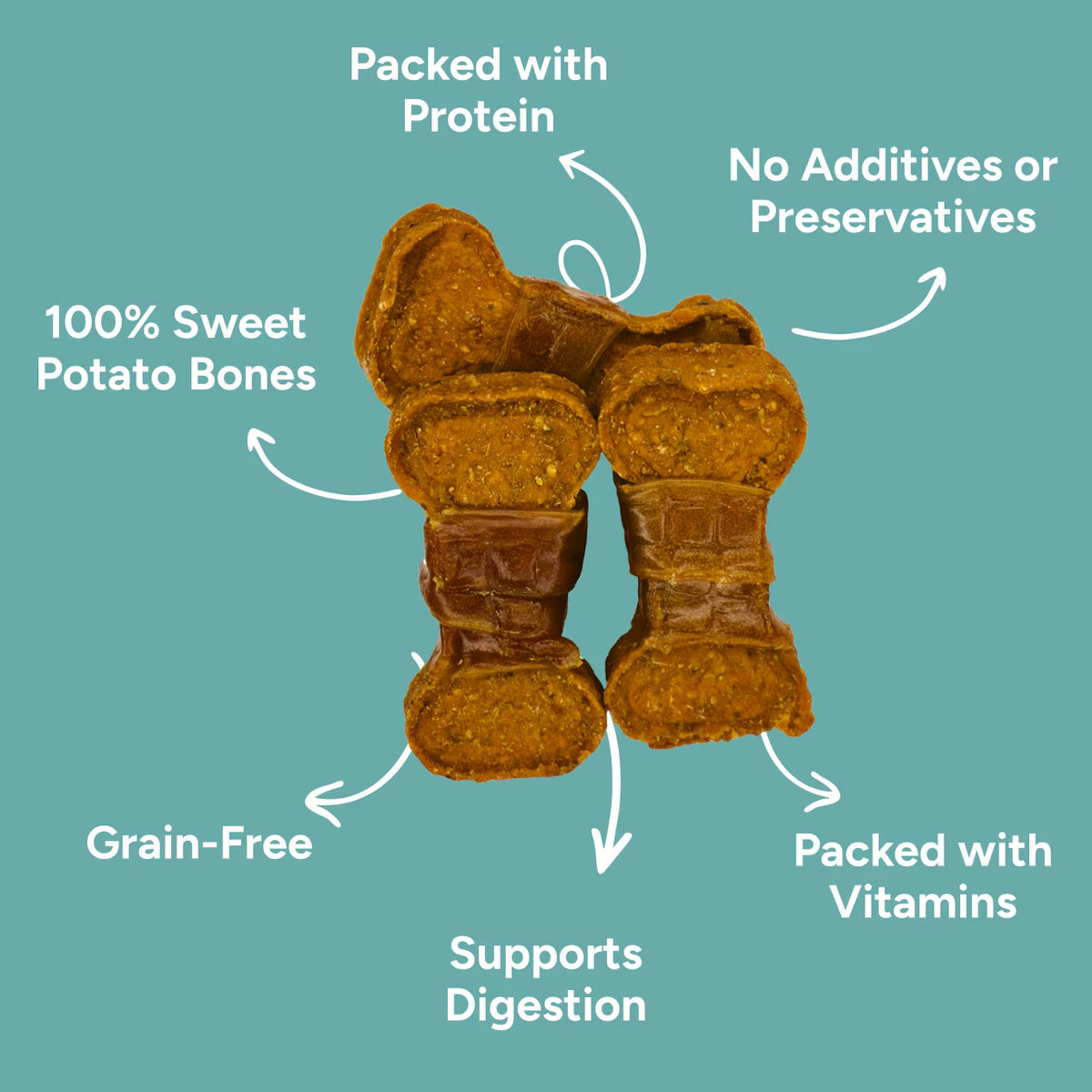 Gaines Family Farmstead Chicken Wrapped Sweet Potato Dog Bones, 8-oz bag