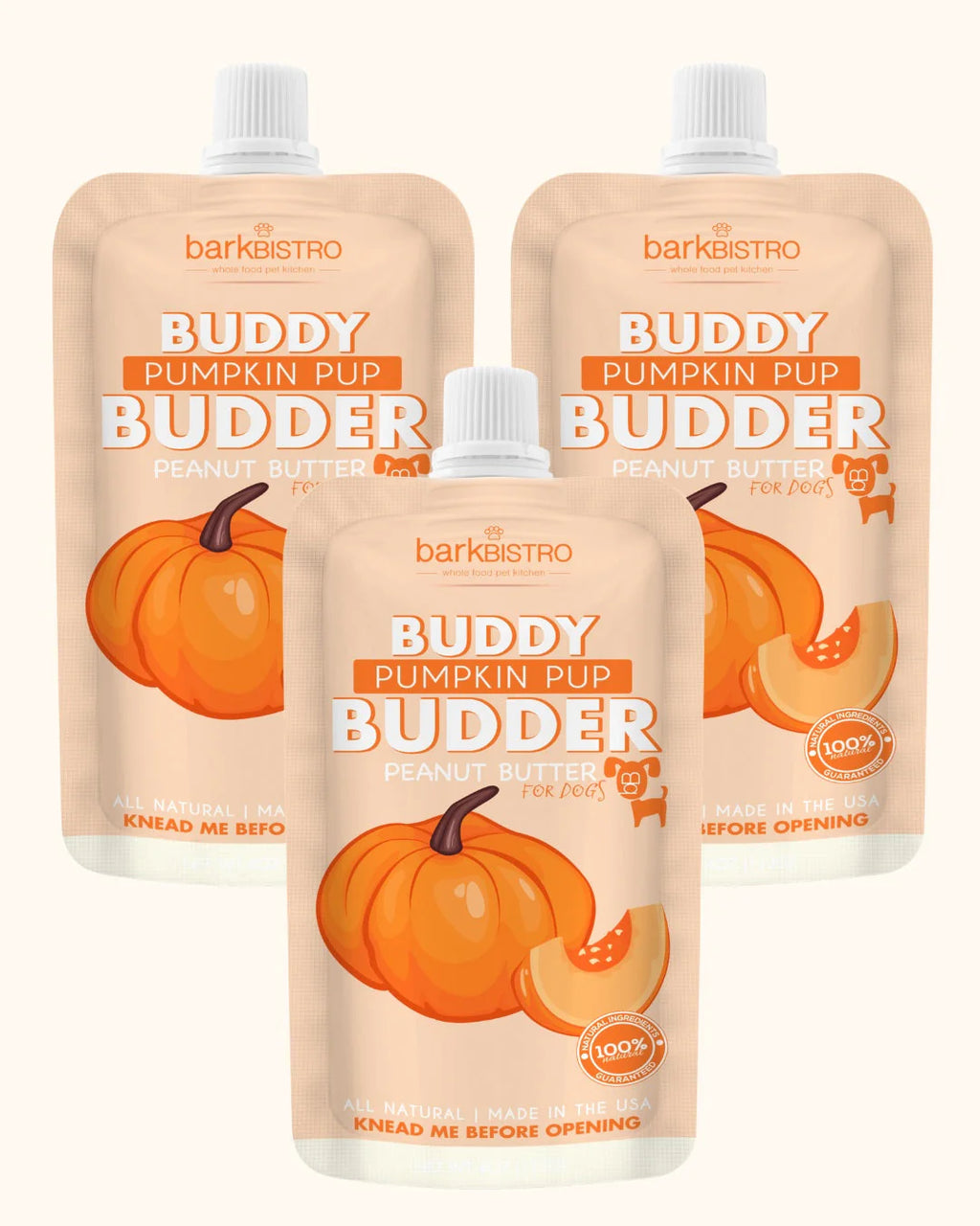 Pumpkin Pup Buddy Budder - 100% all natural dog peanut butter, Made in USA image 0