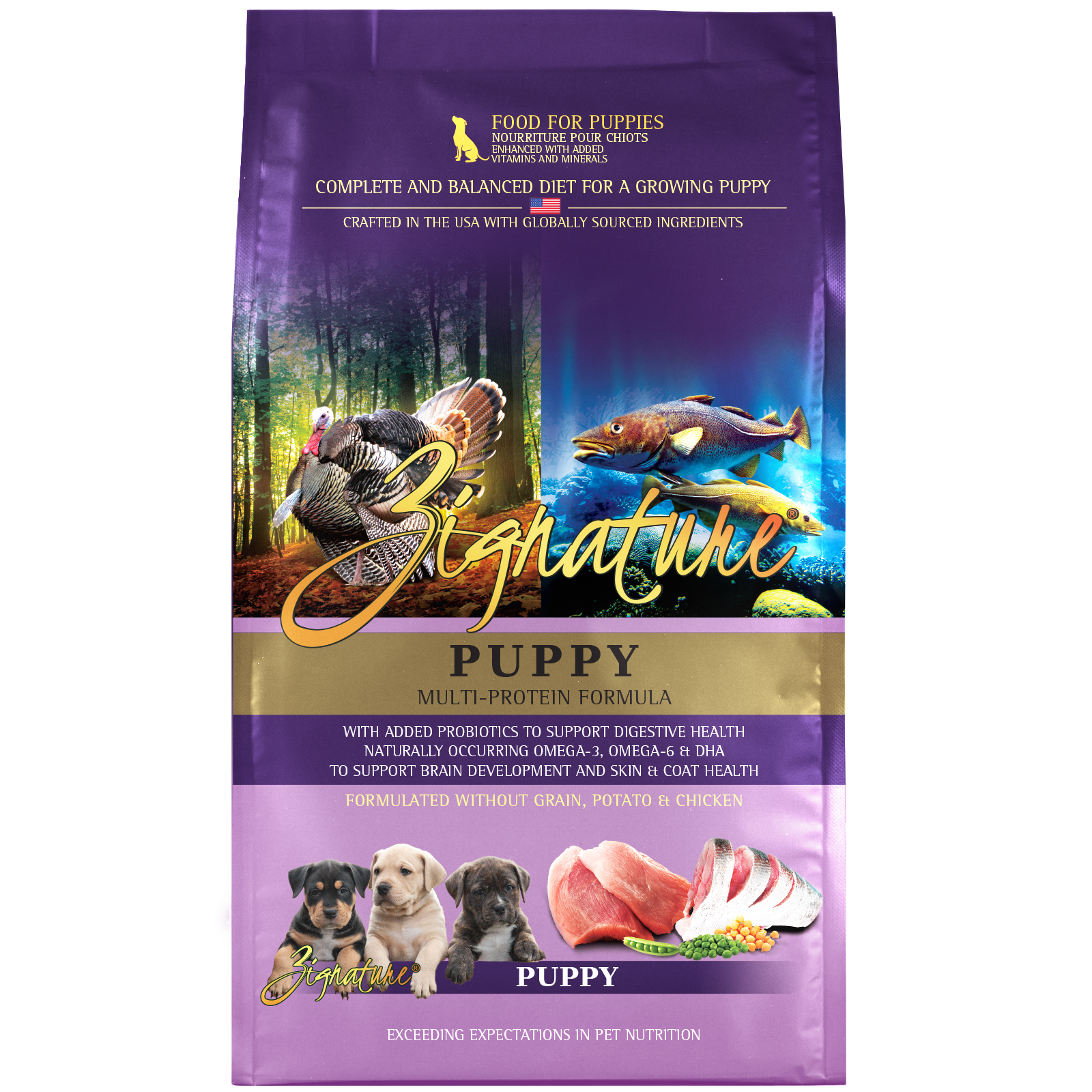 12.5lb Zignature Grain Free Puppy Multi-Protein Formula Dry Dog Food image 0