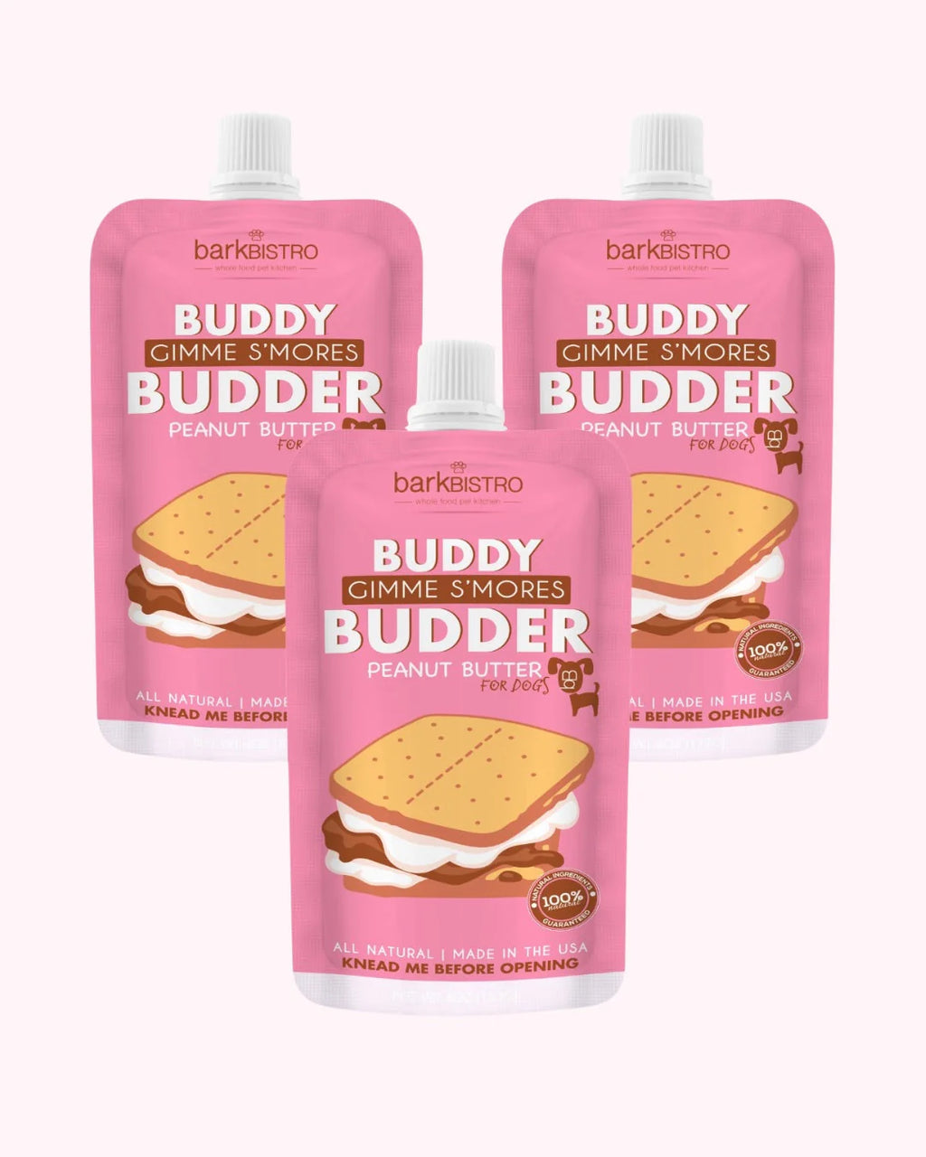 Gimme S'mores Buddy Budder - 100% all natural dog peanut butter, Made in USA image 0