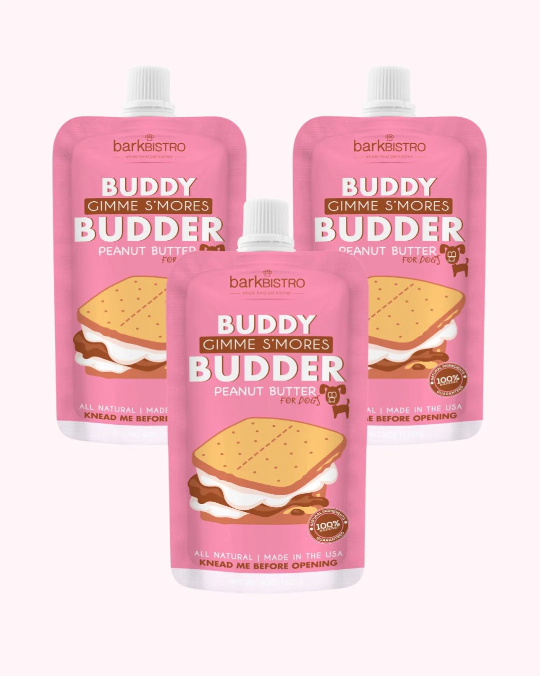Gimme S'mores Buddy Budder - 100% all natural dog peanut butter, Made in USA image 0