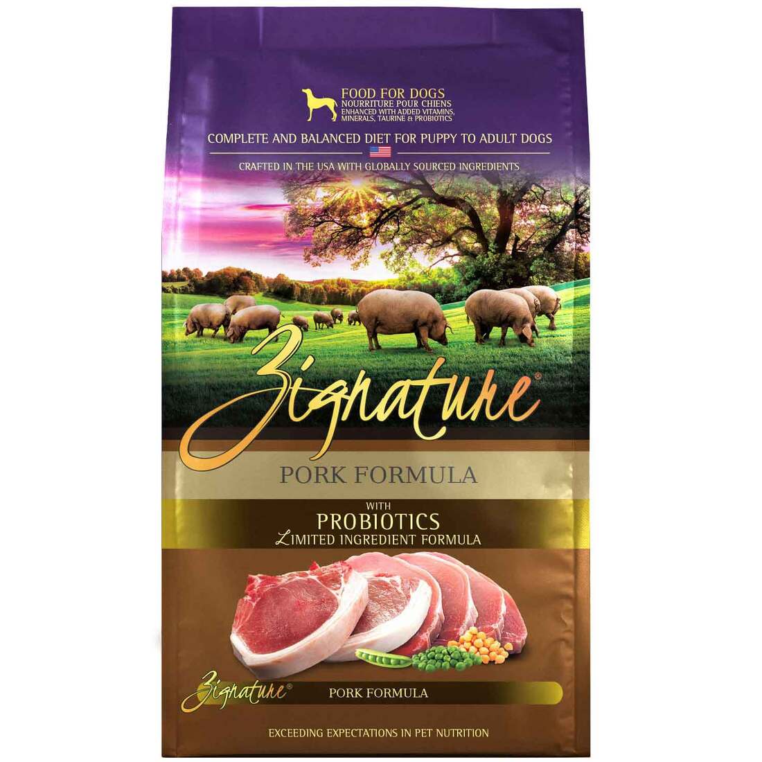 Zignature Pork Formula Dry Dog Food, 4 Pounds