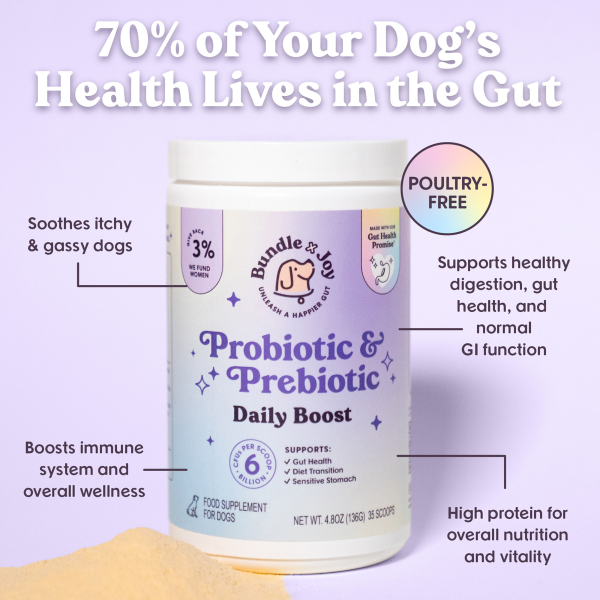 Probiotic & Prebiotic Daily Boost Powder | Digestive Support