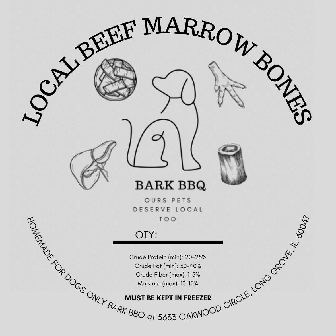 Smoked Beef Marrow Bones (S,M,L) image 1