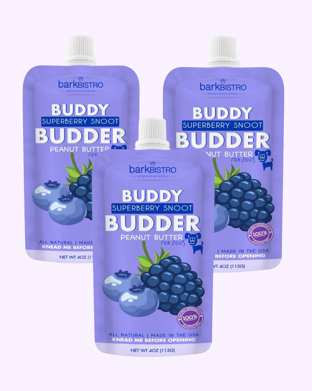 Superberry Snoot Buddy Budder - 100% all natural dog peanut butter, Made in USA image 0