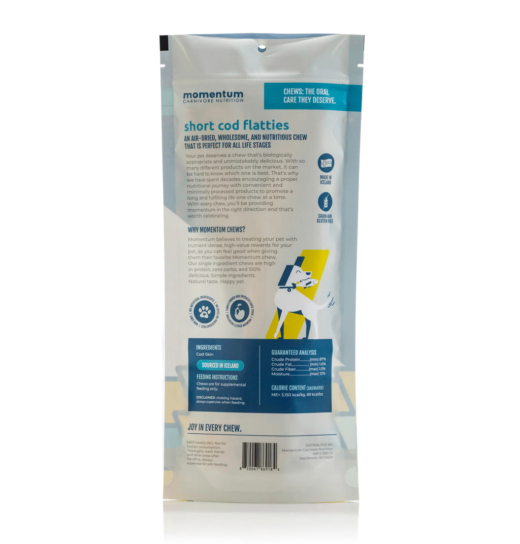 Momentum Air-Dried Short Cod Flatties 5-Pack for Dogs