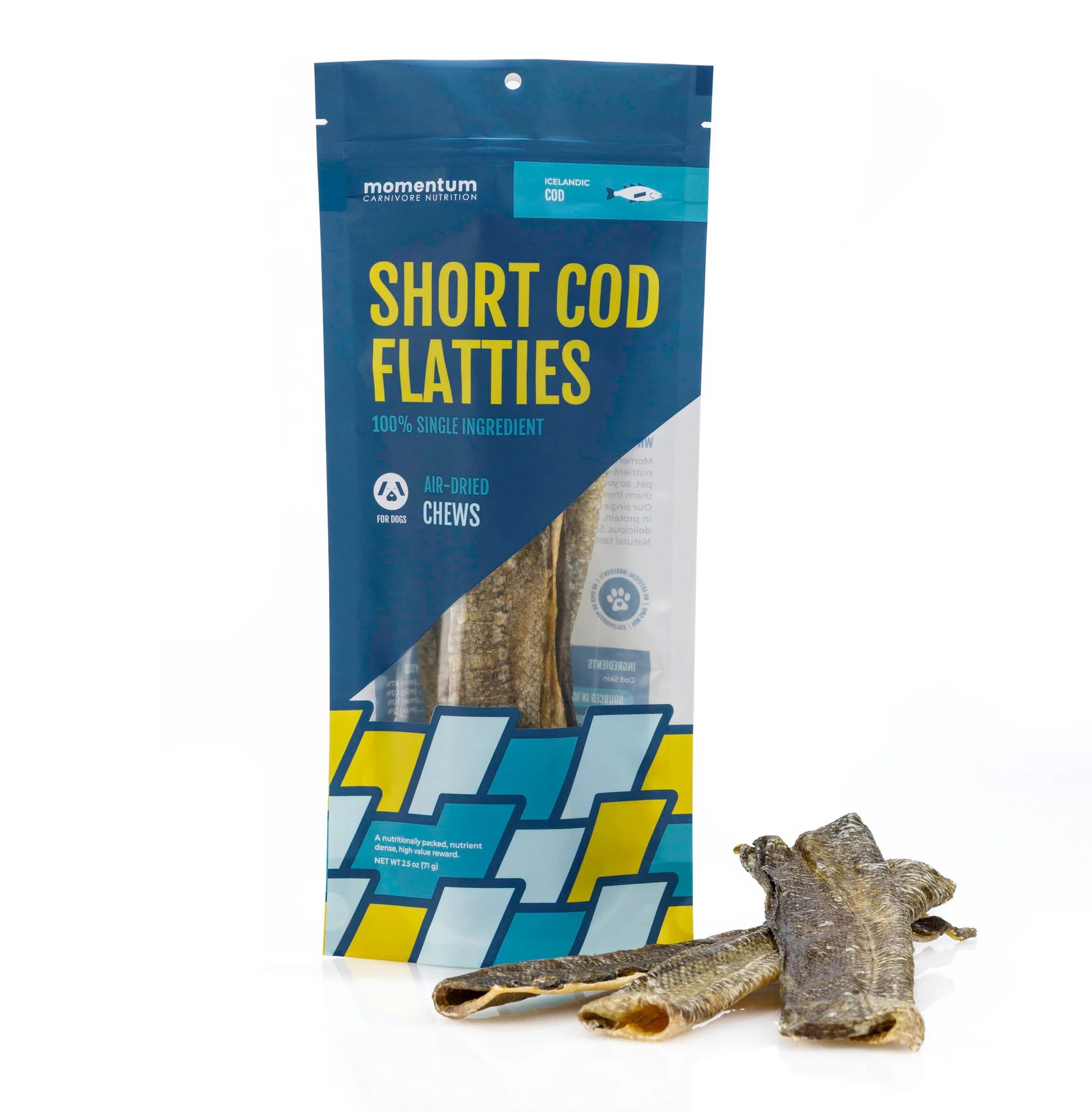 Momentum Air-Dried Short Cod Flatties 5-Pack for Dogs