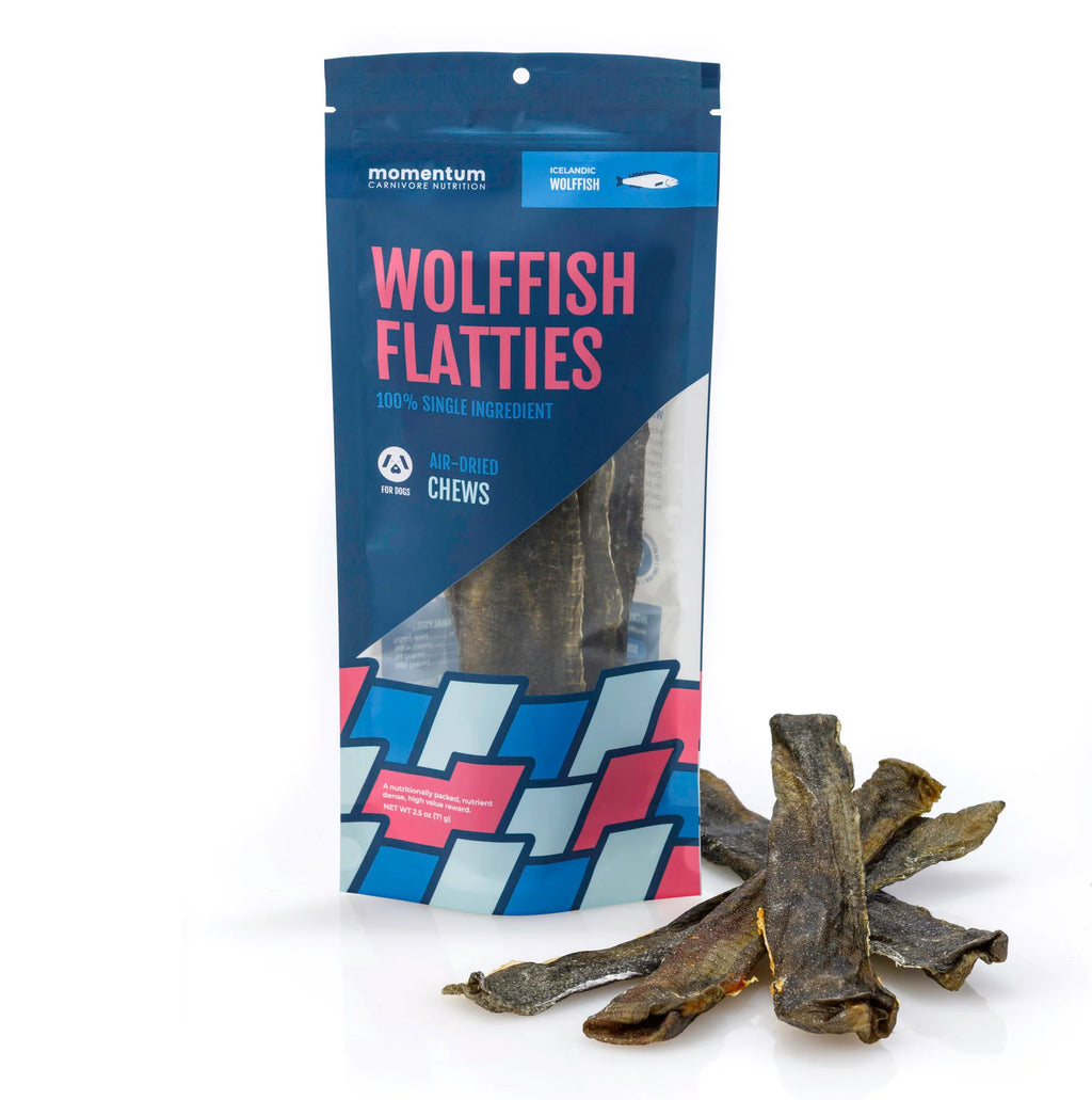 Momentum - Air-Dried Wolffish Flatties 5-Pack for Dogs