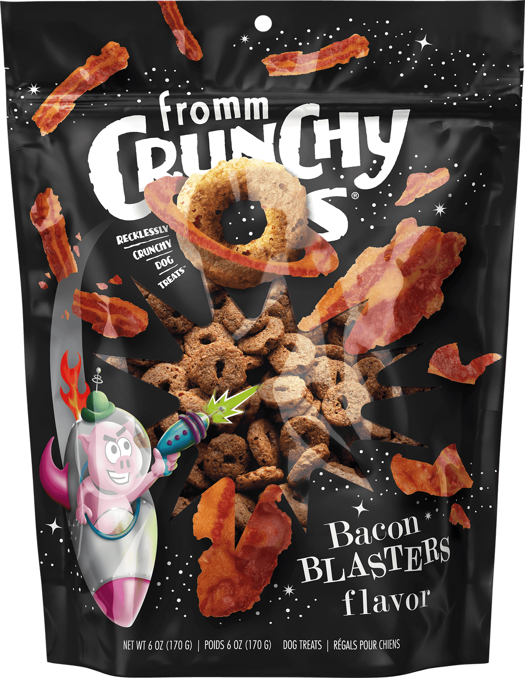 Fromm Crunchy O Dog Treats, Bacon Blasters, 6 Ounces