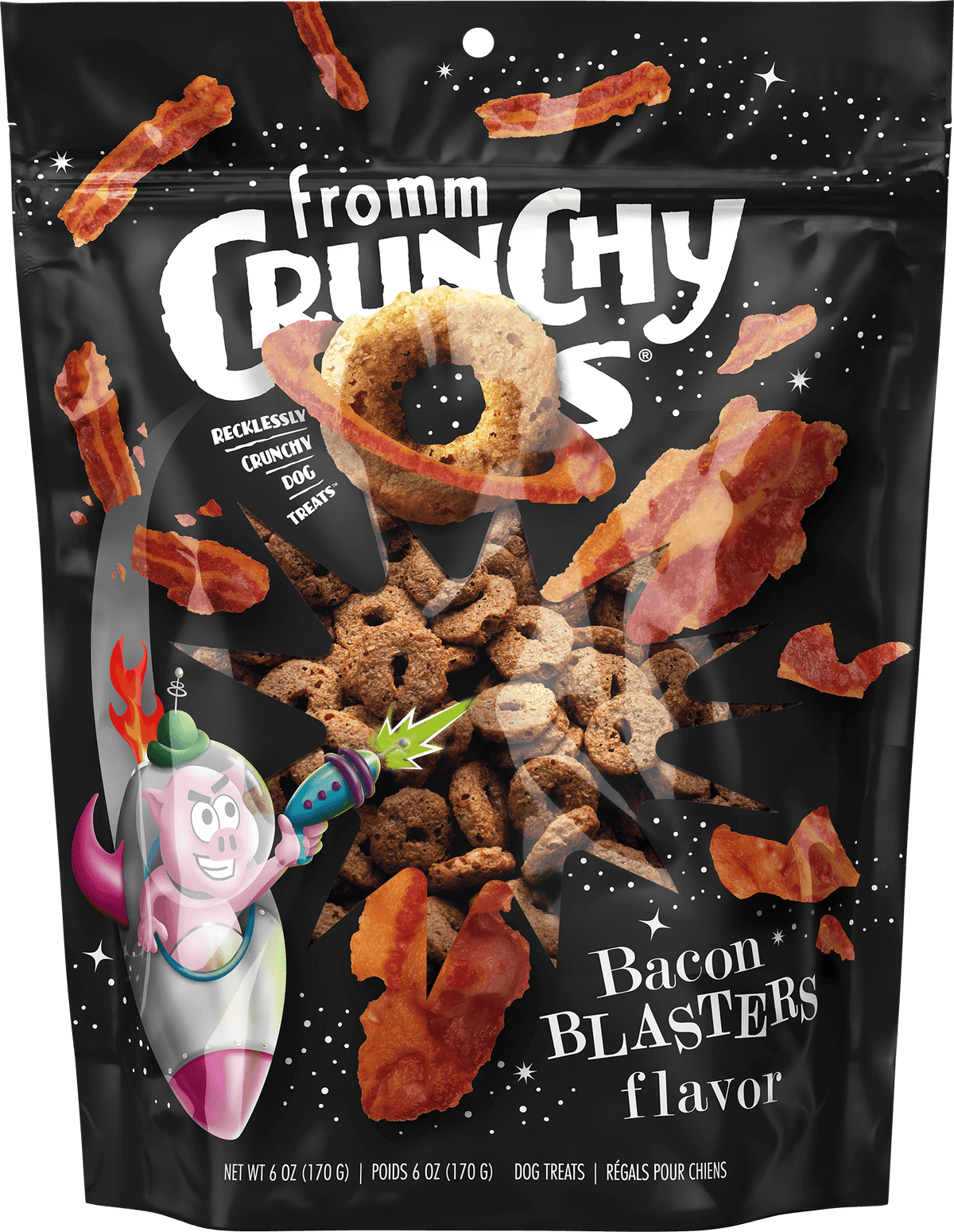 Fromm Crunchy O Dog Treats, Bacon Blasters, 6 Ounces
