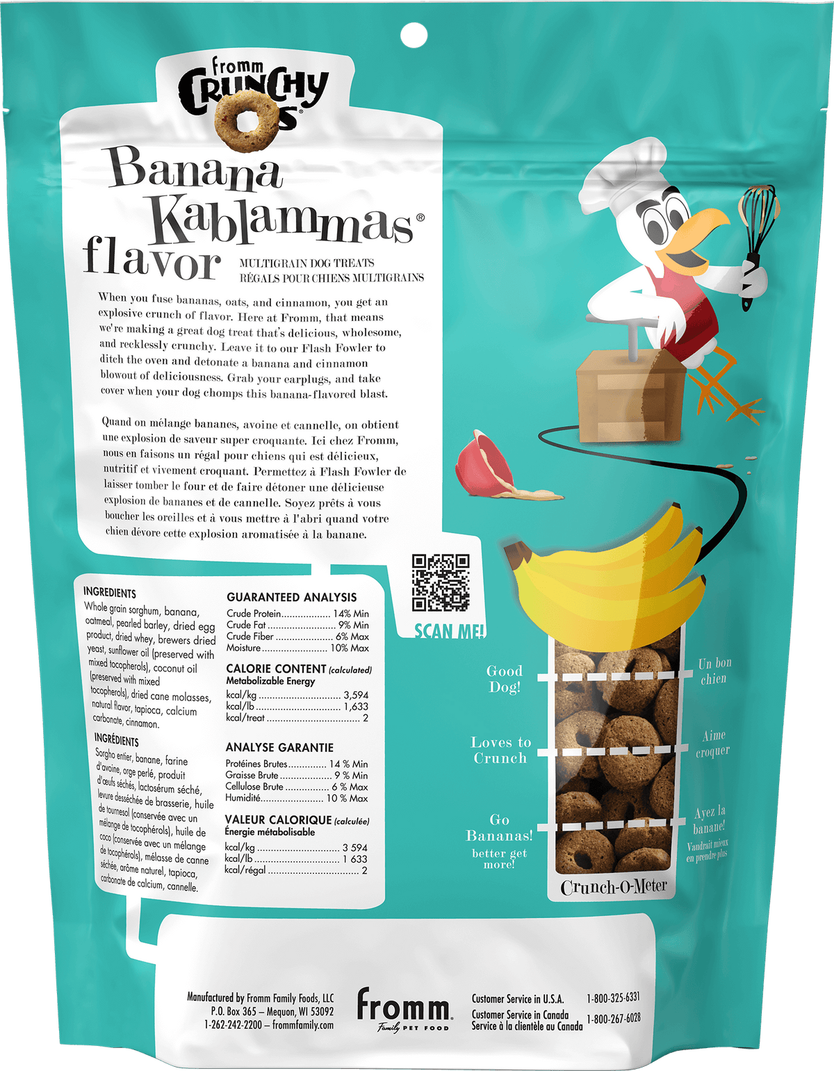 Crunchy Os Banana Kablammas® Flavor Dog Treats, 6 Ounces