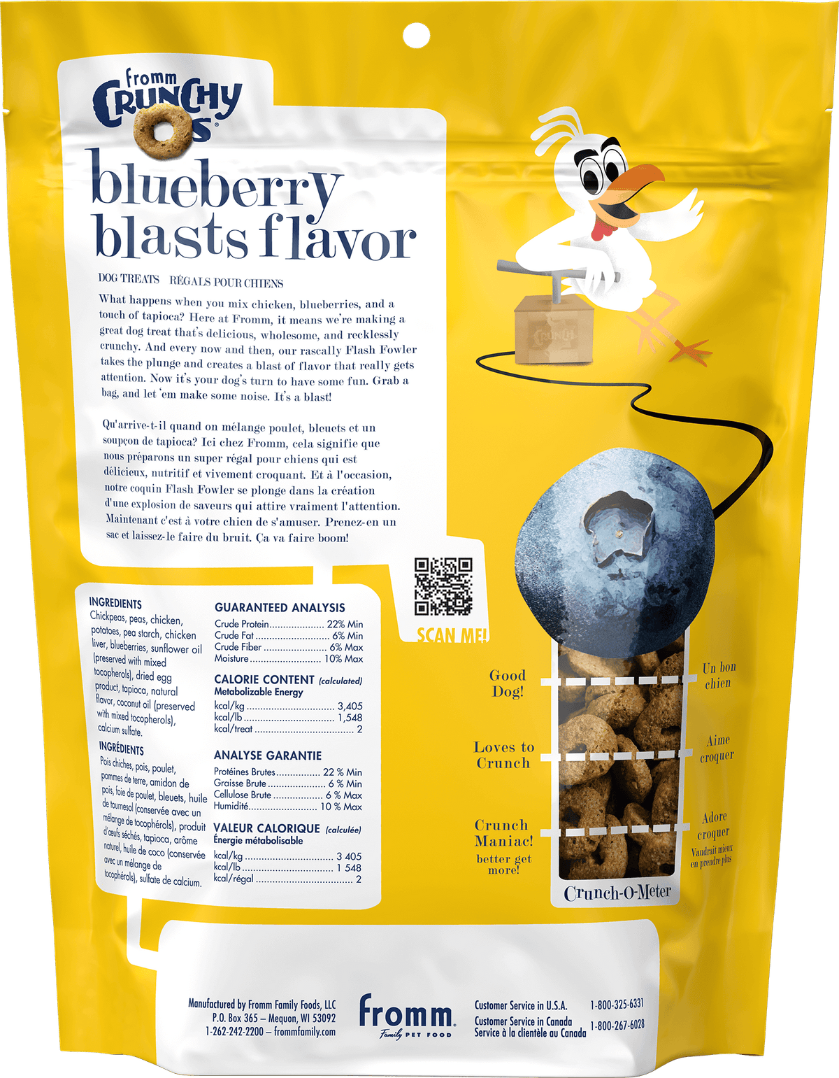Crunchy Os Blueberry Blasts Flavor Dog Treats, 6 Ounces
