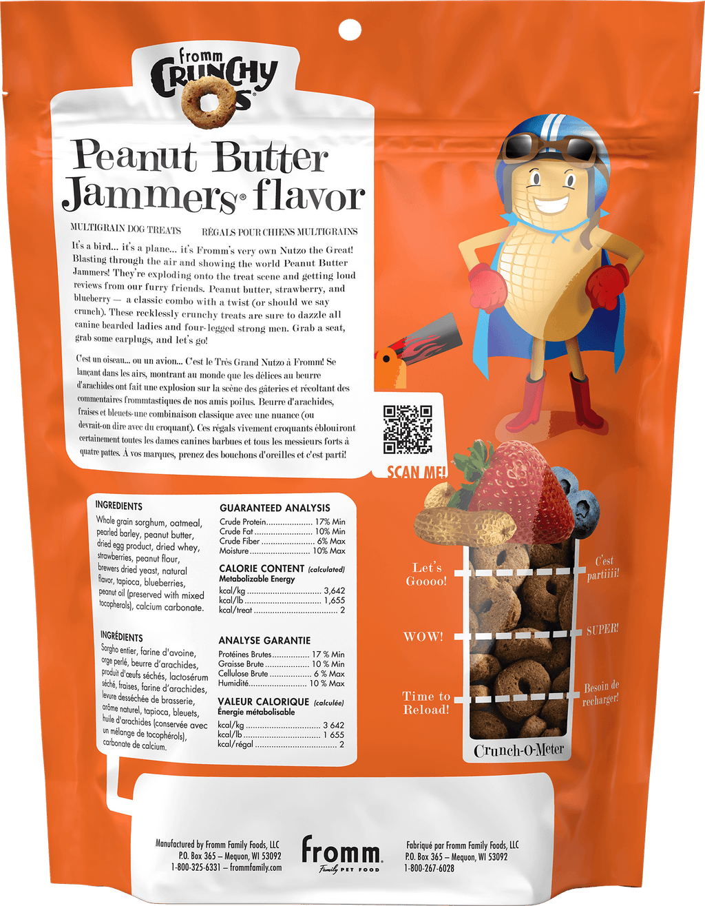 Crunchy Os Peanut Butter Jammers® Flavor Dog Treats, 6 Ounces