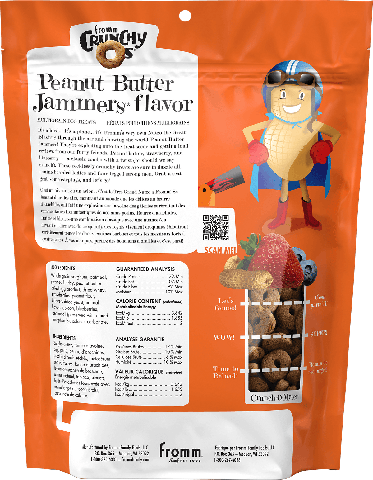 Crunchy Os Peanut Butter Jammers® Flavor Dog Treats, 6 Ounces