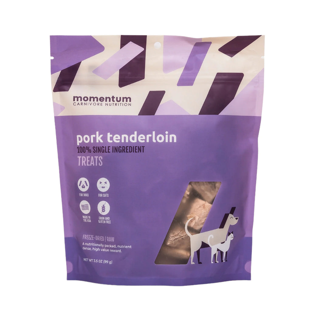 Momentum Freeze-Dried Pork Tenderloin Treats for Dogs & Cats | Single Ingredient, High-Protein