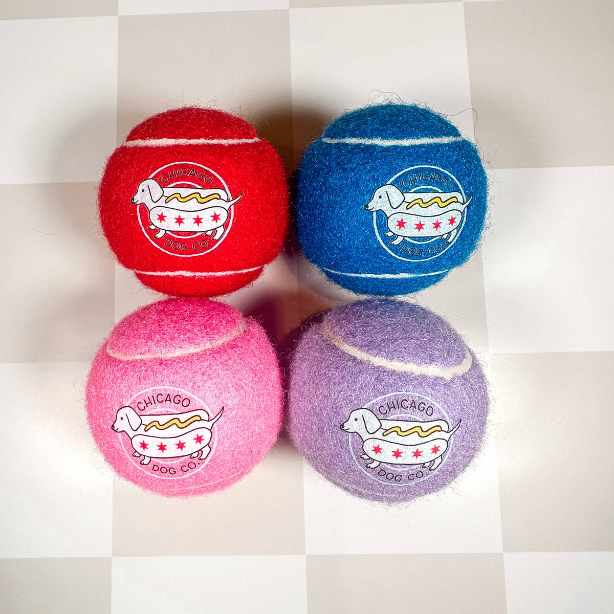 Chicago Dog Co Colorful Tennis Balls
