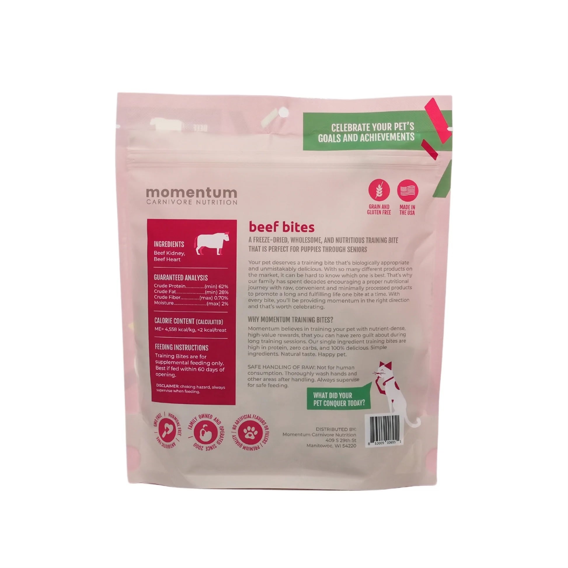 Freeze-Dried Beef Training Bites for Dogs & Cats image 1