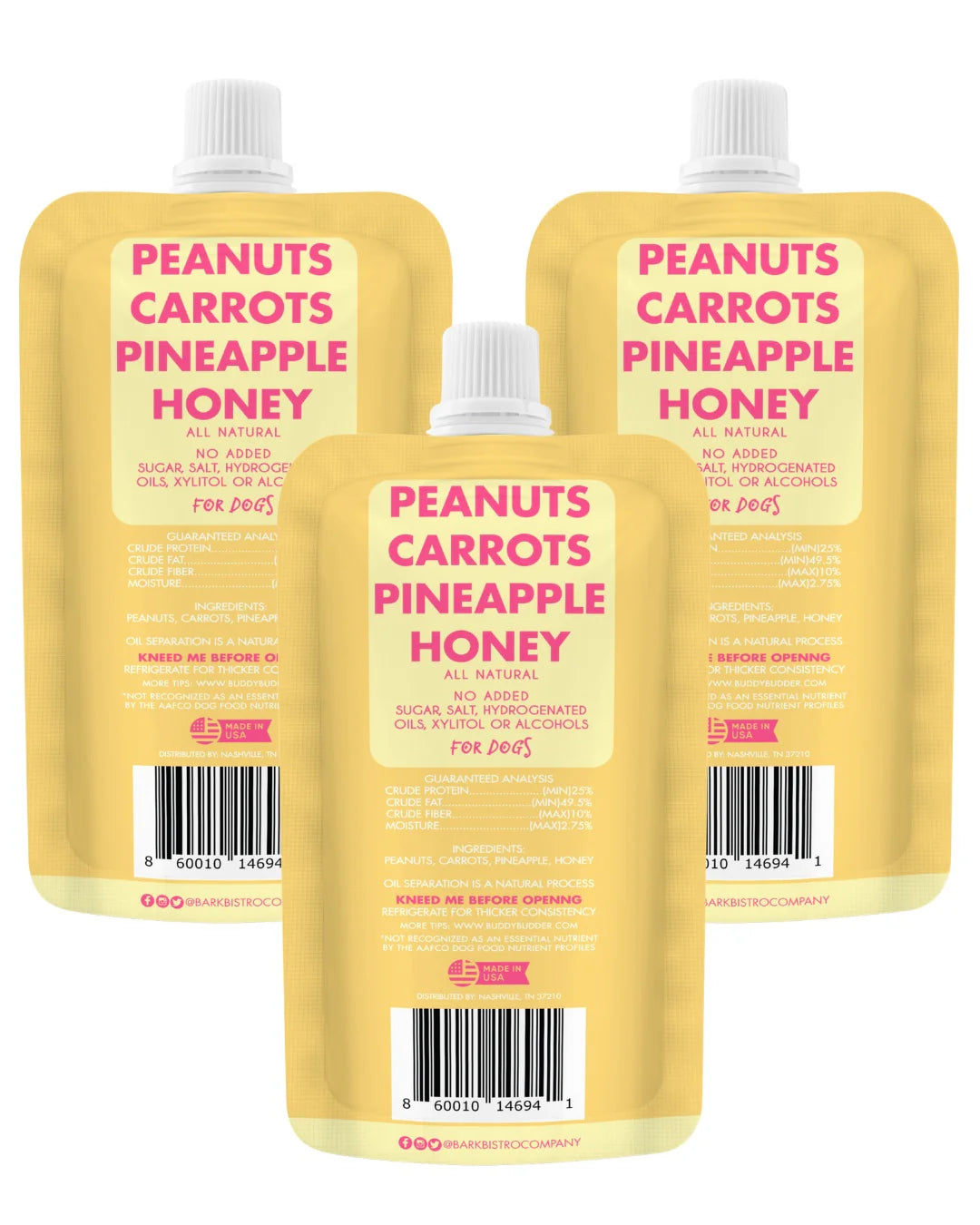 Carrot Cake Buddy Budder 100% all natural dog peanut butter, Made in USA image 1
